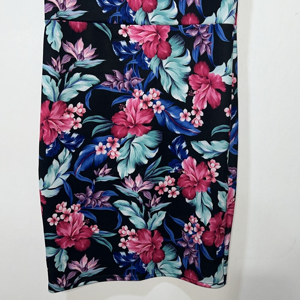 VENUS WOMENS SLEEVELESS MIDI FLORAL BACKLESS DRESS MULTICOLOR Sz 10 - Picture 4 of 12
